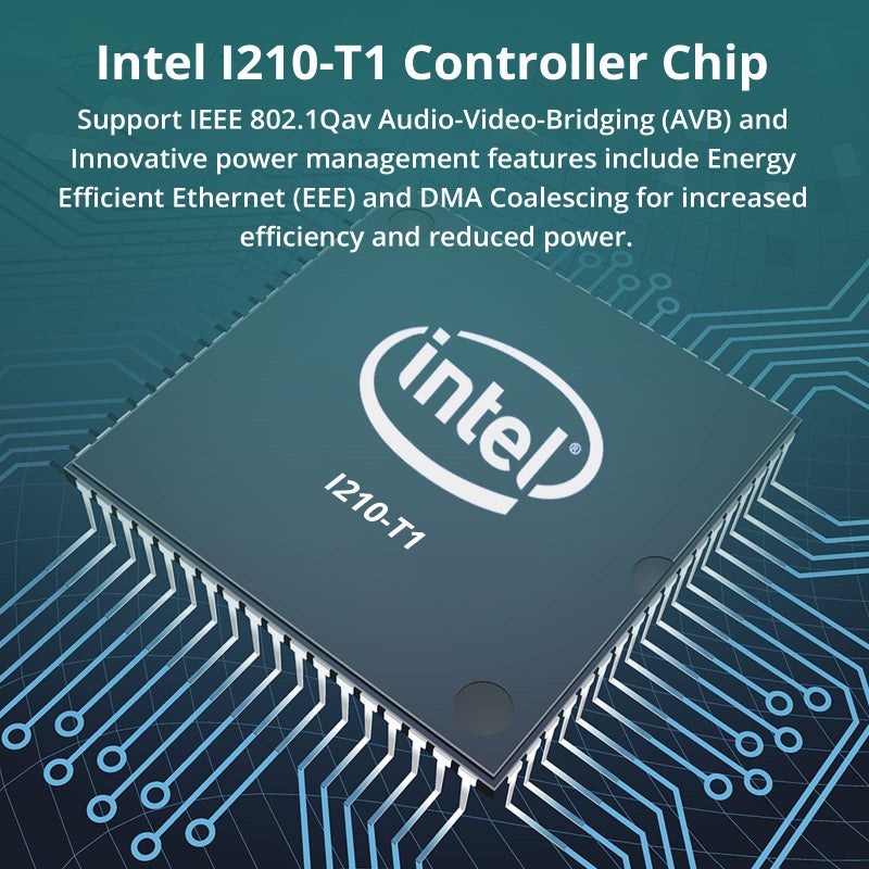 ipolex PCIe NIC Gigabit Network Adapter Card with Intel I210AT Controller, 10/100/1000Mbps PCI Express Ethernet LAN Card, Support PXE, for Windows/Windows Server/Linux, Compatible for Intel I210-T1 - Image 5